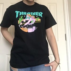 thrasher black shirt
